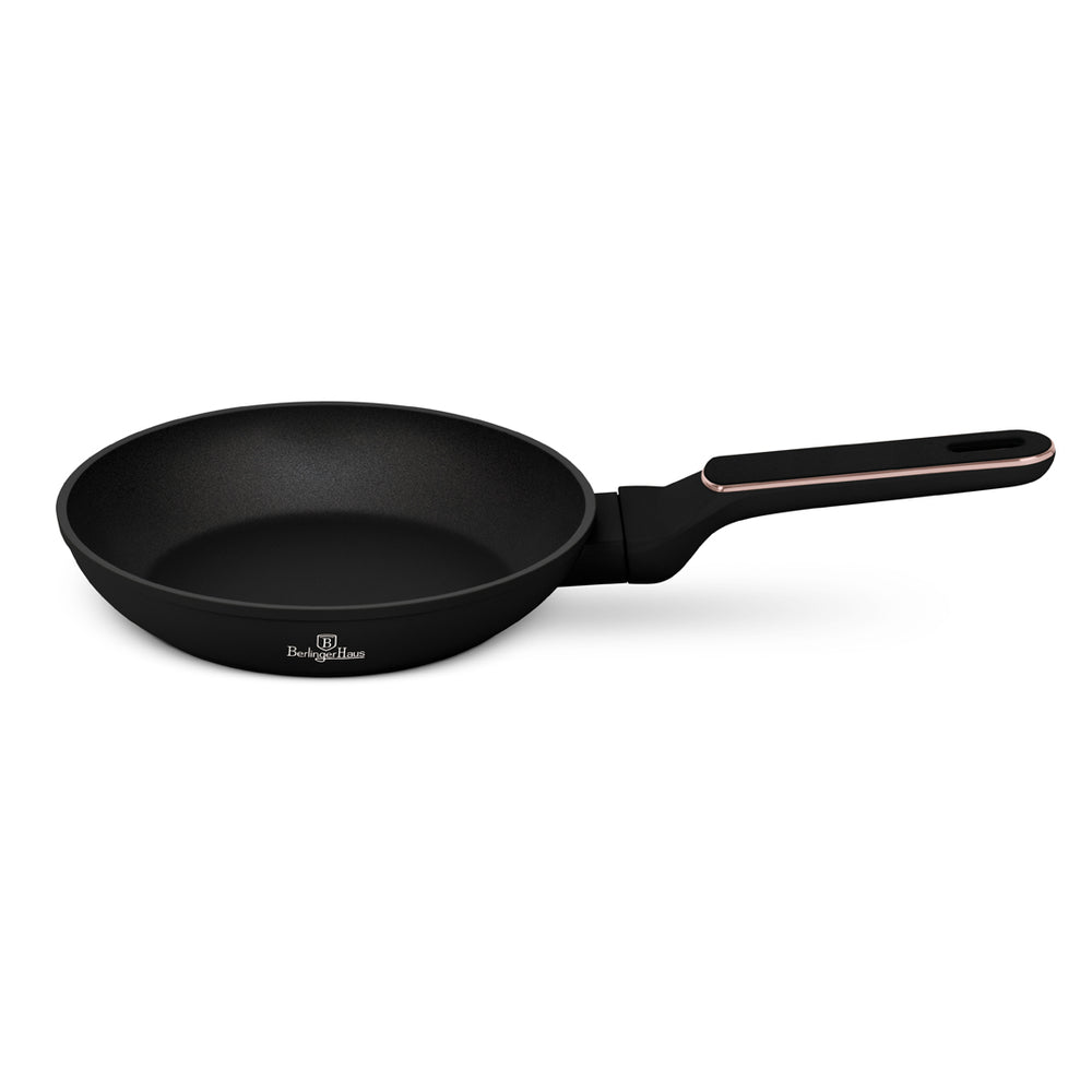 Poêle à Frire BerlingerHaus Noire Or Rose ø 24 cm - convient à toutes les sources de chaleur - revêtement antiadhésif standard