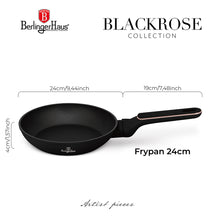 Poêle à Frire BerlingerHaus Noire Or Rose ø 24 cm - convient à toutes les sources de chaleur - revêtement antiadhésif standard