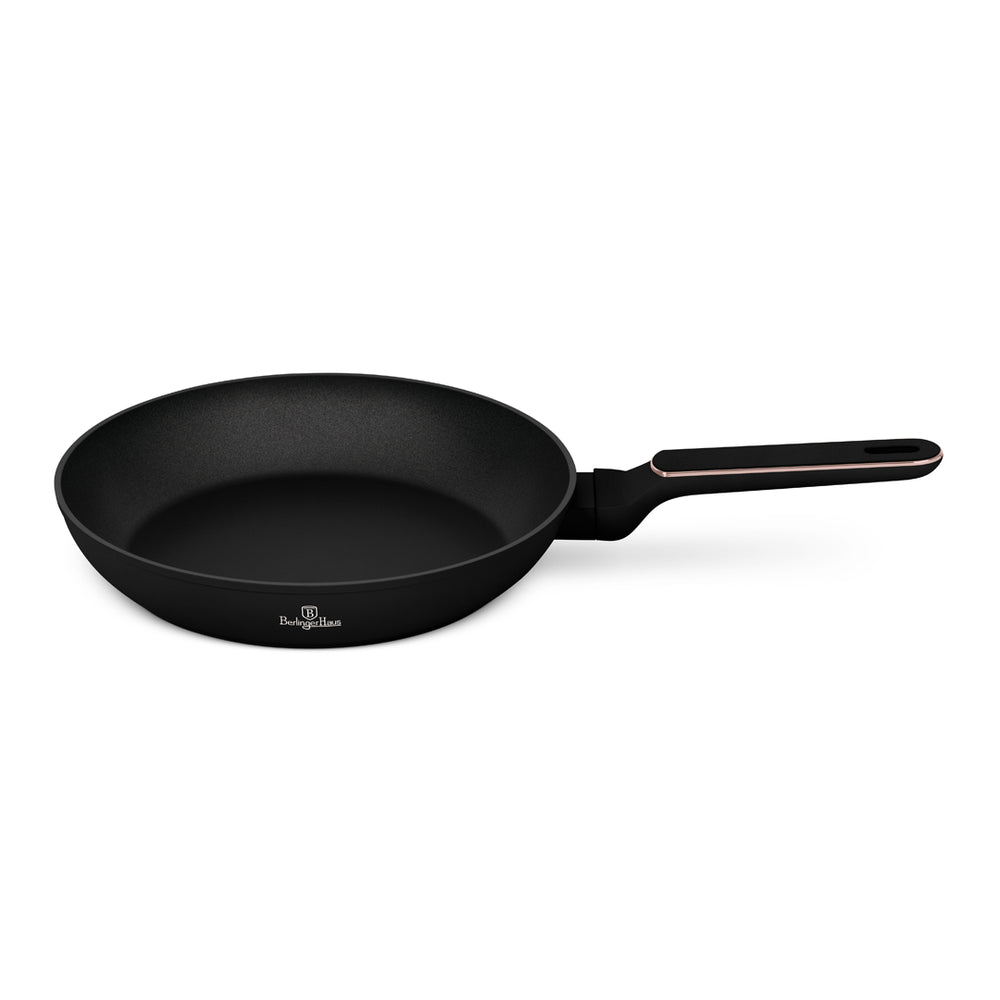 Poêle à Frire BerlingerHaus Noire Or Rose ø 28 cm - compatible avec toutes les sources de chaleur - revêtement antiadhésif standard
