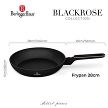 Poêle à Frire BerlingerHaus Noire Or Rose ø 28 cm - compatible avec toutes les sources de chaleur - revêtement antiadhésif standard