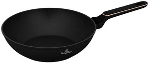 Wok BerlingerHaus Noir Or Rosé Ø 28 cm - compatible avec toutes les sources de chaleur - revêtement antiadhésif standard