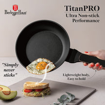 Batterie de cuisine BerlingerHaus Noir Or Rose 7 pièces - Casserole ø 20, 24, 28 cm & Poêle ø 20, 24 cm - compatible avec toutes les sources de chaleur