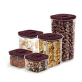 Set de Pot de conservation BerlingerHaus mat bordeaux 5 pièces