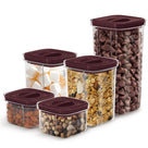 Set de Pot de conservation BerlingerHaus mat bordeaux 5 pièces