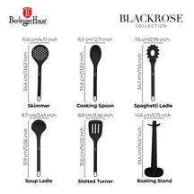 Set d'ustensiles de cuisine avec support BerlingerHaus Noir Or Rose - silicone - 6 pièces