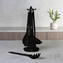 Set d'ustensiles de cuisine avec support BerlingerHaus Noir Or Rose - silicone - 6 pièces
