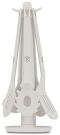 Set d'ustensiles de cuisine avec support BerlingerHaus mat crème - silicone - 6 pièces
