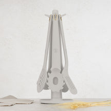 Set d'ustensiles de cuisine avec support BerlingerHaus mat crème - silicone - 6 pièces