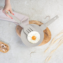 Set d'ustensiles de cuisine avec support BerlingerHaus mat crème - silicone - 6 pièces