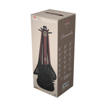 Ensemble d'ustensiles de cuisine avec support BerlingerHaus mat bordeaux - silicone - 6 pièces