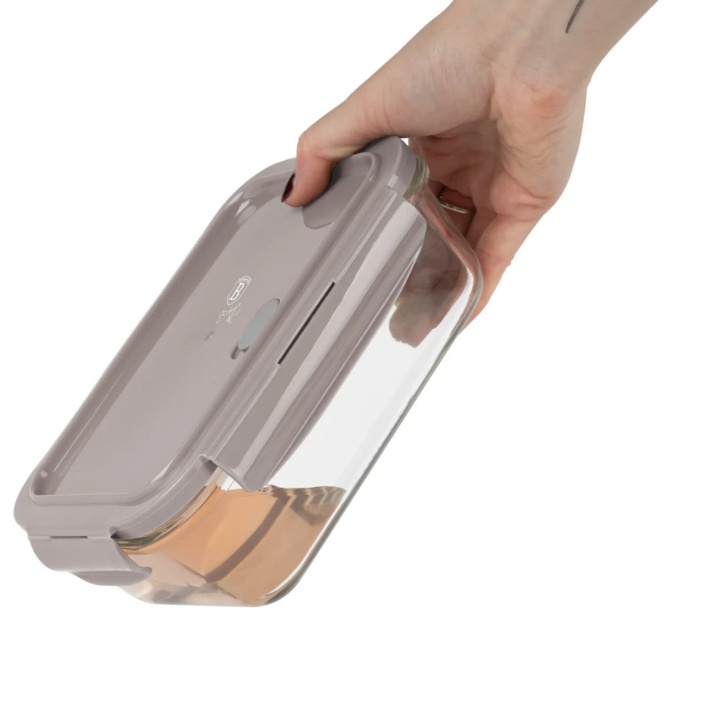 Boîtes de conservation en verre BerlingerHaus Taupe - 3 pièces - 570 ml, 840 ml & 1,18 litre
