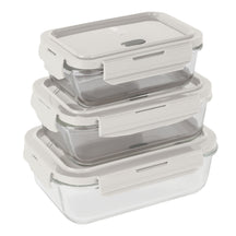 Boîtes de conservation en verre BerlingerHaus mat crème - 3 pièces - 570 ml, 840 ml & 1,18 litre