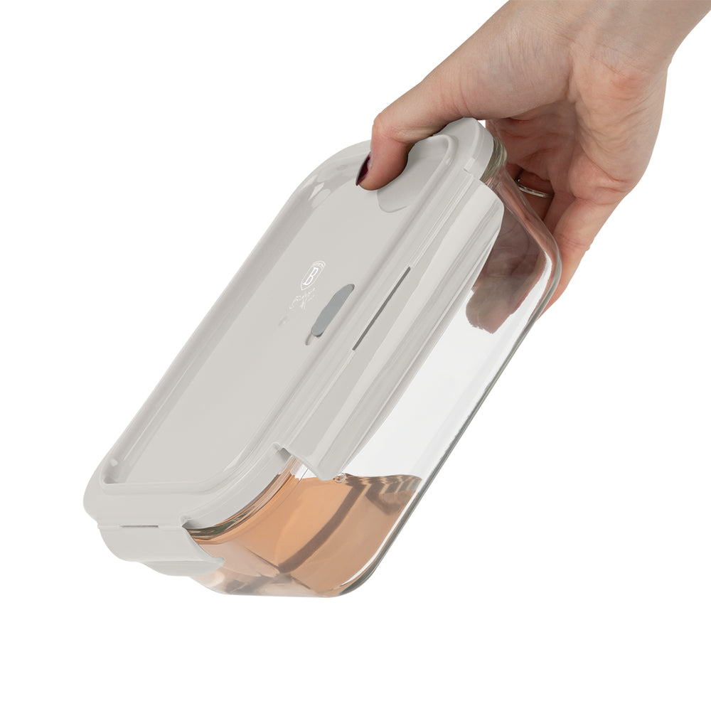 Boîtes de conservation en verre BerlingerHaus mat crème - 3 pièces - 570 ml, 840 ml & 1,18 litre