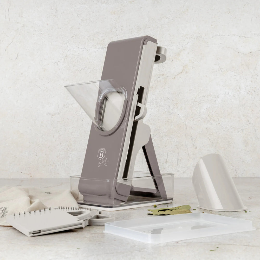 Mandoline BerlingerHaus Taupe - Coupe-légumes - avec bac de récupération
