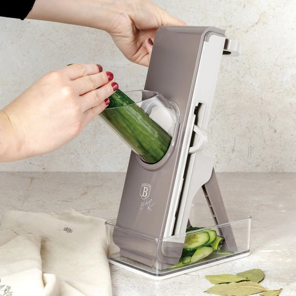 Mandoline BerlingerHaus Taupe - Coupe-légumes - avec bac de récupération