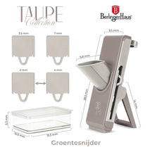 Mandoline BerlingerHaus Taupe - Coupe-légumes - avec bac de récupération