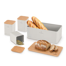 Boîte à pain avec bocaux BerlingerHaus mat crème - 4 pièces
