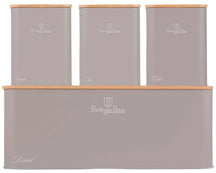 Boîte à pain avec bocaux BerlingerHaus Taupe - 4 pièces