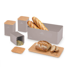 Boîte à pain avec bocaux BerlingerHaus Taupe - 4 pièces