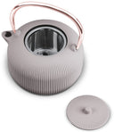 Théière BerlingerHaus avec filtre en inox – Taupe – fonte – 1 litre