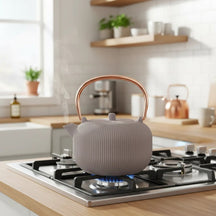 Théière BerlingerHaus avec filtre en inox – Taupe – fonte – 1 litre
