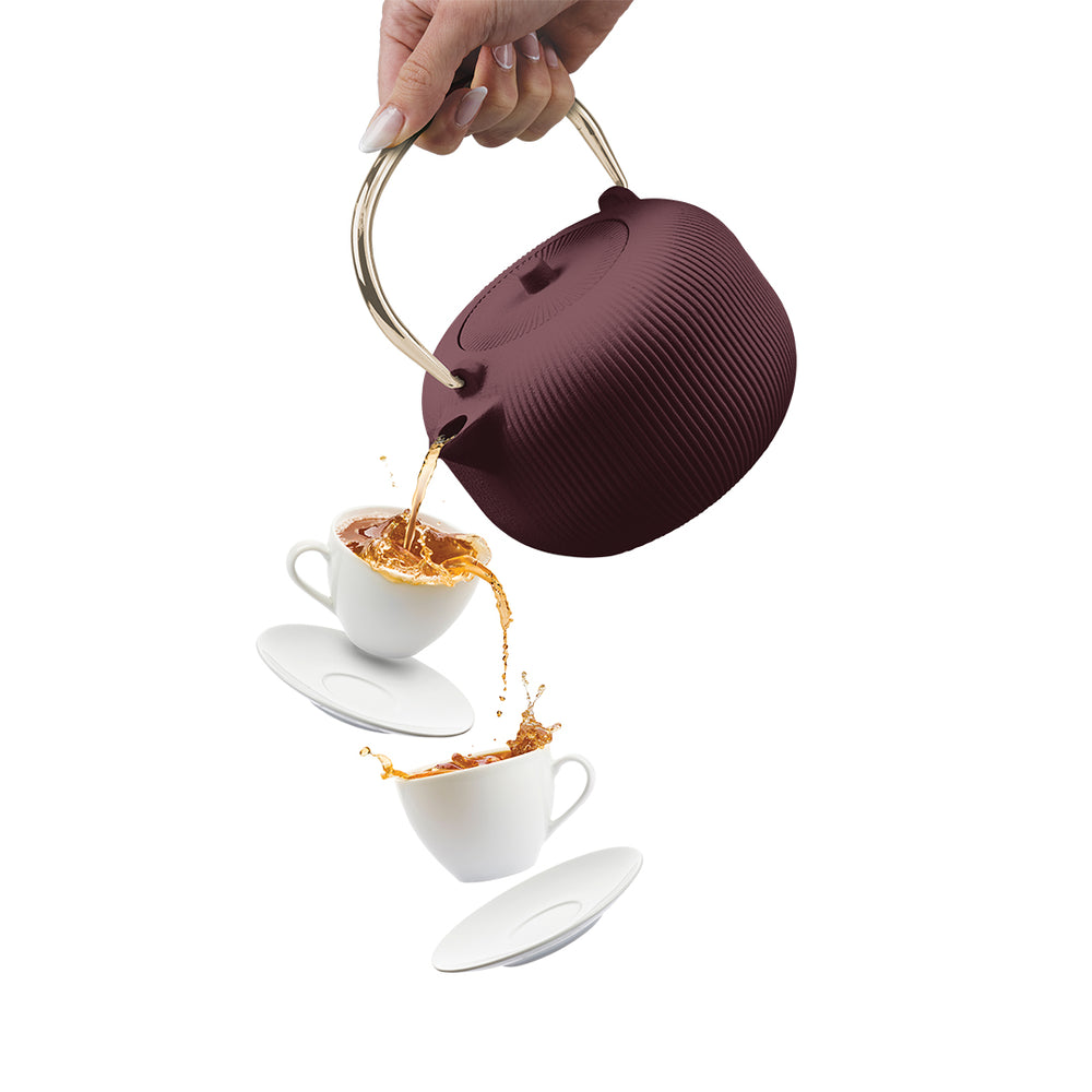 Théière en Fonte avec filtre en inox BerlingerHaus mat Bordeaux - 1 litre