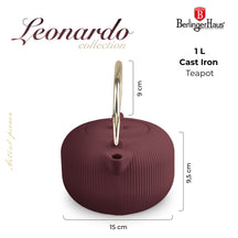 Théière en Fonte avec filtre en inox BerlingerHaus mat Bordeaux - 1 litre