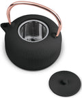 Théière BerlingerHaus avec filtre en inox - noir or rose - Fonte - 1 litre