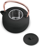 Théière BerlingerHaus avec filtre en inox - noir or rose - Fonte - 1 litre