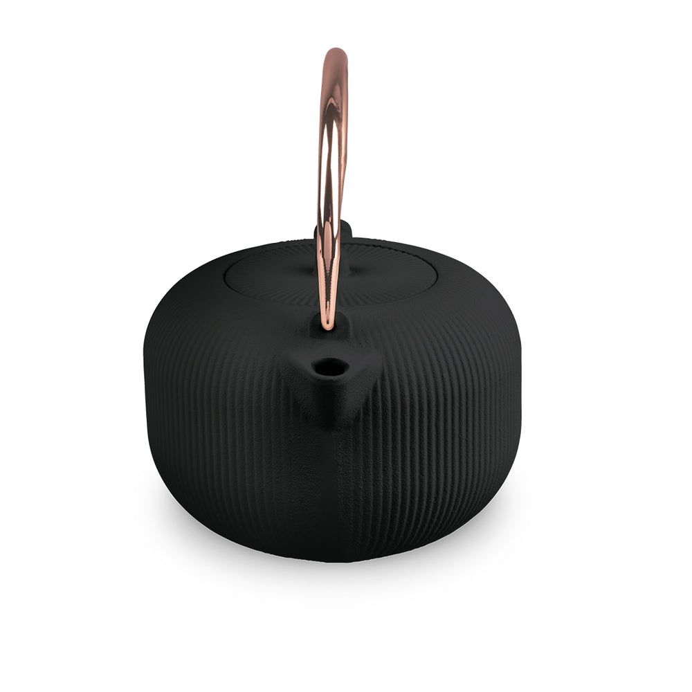 Théière BerlingerHaus avec filtre en inox - noir or rose - Fonte - 1 litre