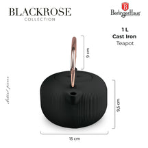 Théière BerlingerHaus avec filtre en inox - noir or rose - Fonte - 1 litre