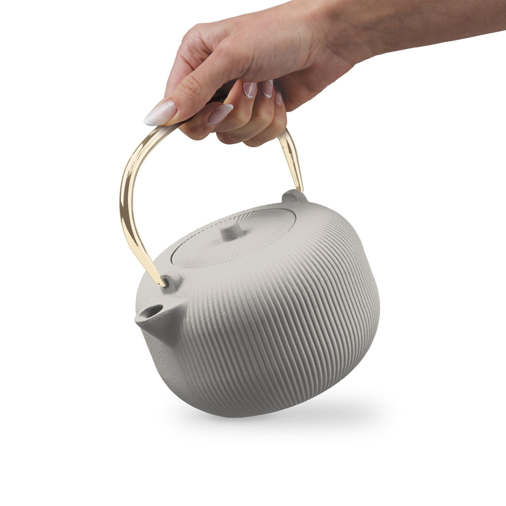 Théière BerlingerHaus avec filtre en inox - Mat crème - Fonte - 1 litre