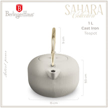 Théière BerlingerHaus avec filtre en inox - Mat crème - Fonte - 1 litre