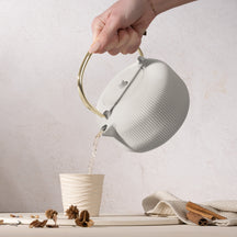Théière BerlingerHaus avec filtre en inox - Mat crème - Fonte - 1 litre