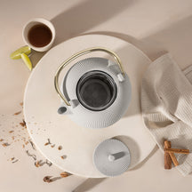 Théière BerlingerHaus avec filtre en inox - Mat crème - Fonte - 1 litre