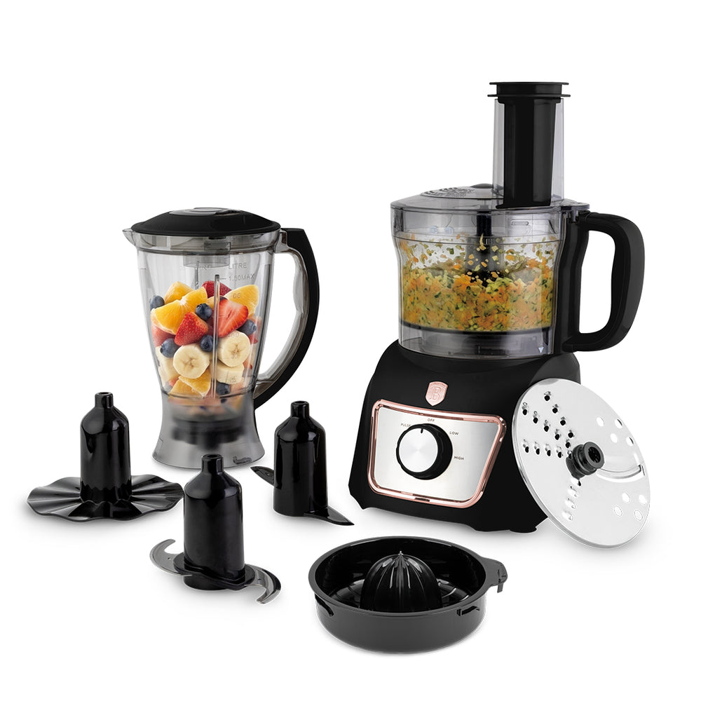 Robot multifonction BerlingerHaus 8-en-1 Noir Or Rose - 500W