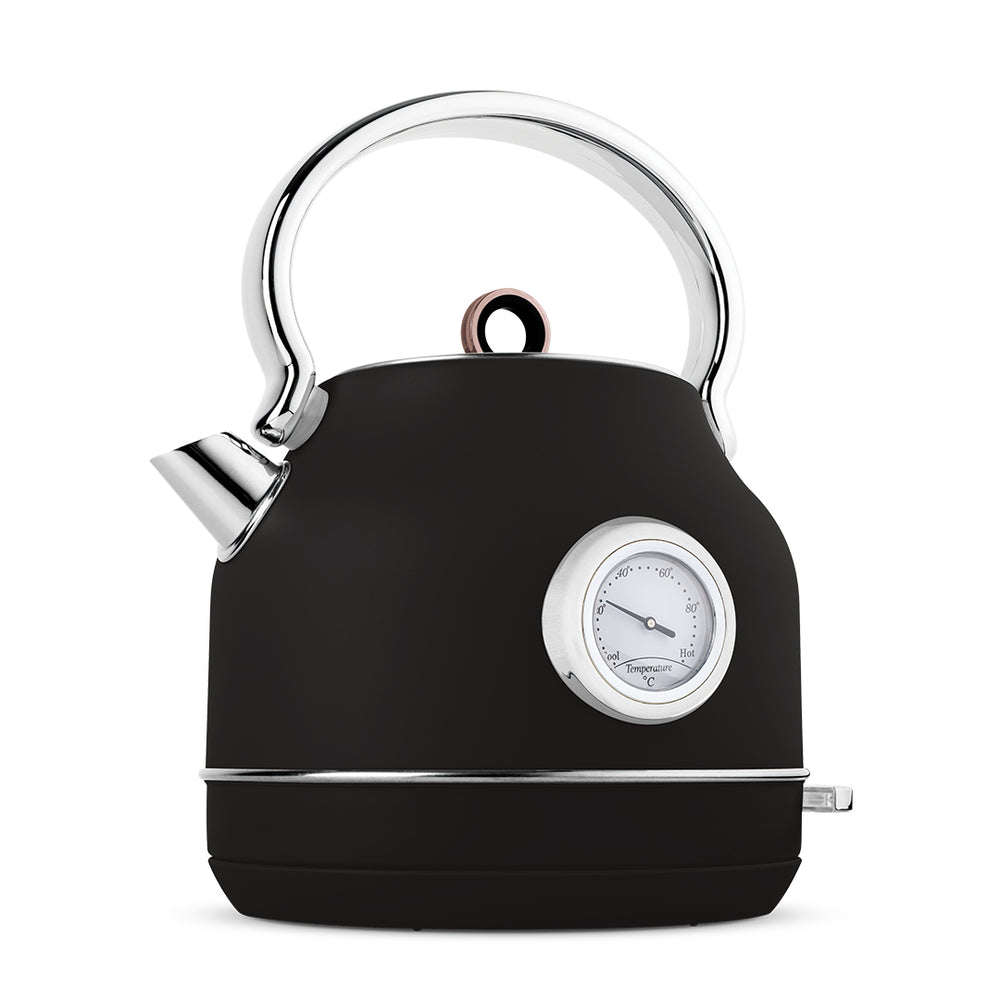 Bouilloire Électrique BerlingerHaus Noire Or Rose - avec Thermomètre - 1,7 L - 2200W