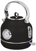 Bouilloire Électrique BerlingerHaus Noire Or Rose - avec Thermomètre - 1,7 L - 2200W