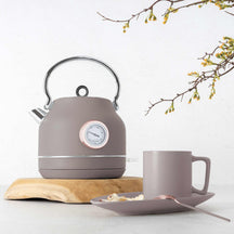 Bouilloire électrique BerlingerHaus Taupe - avec Thermomètre - 1,7 L - 2200W