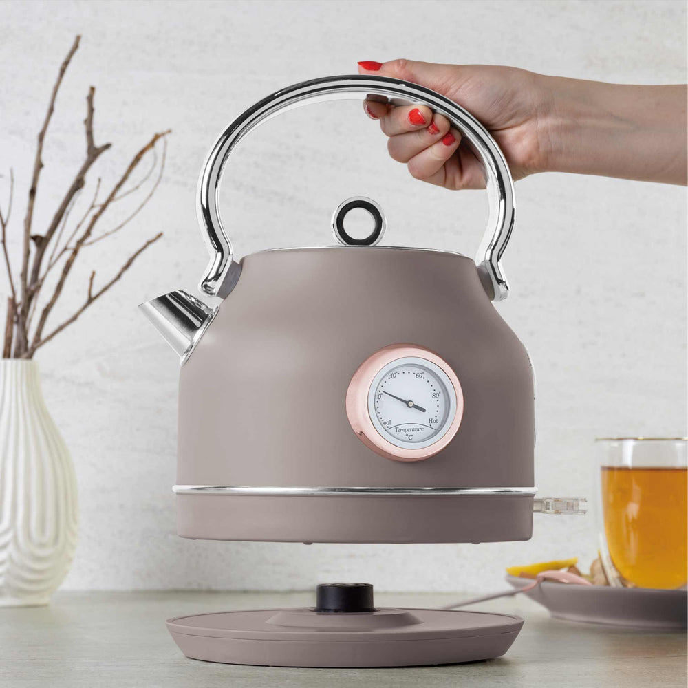 Bouilloire électrique BerlingerHaus Taupe - avec Thermomètre - 1,7 L - 2200W