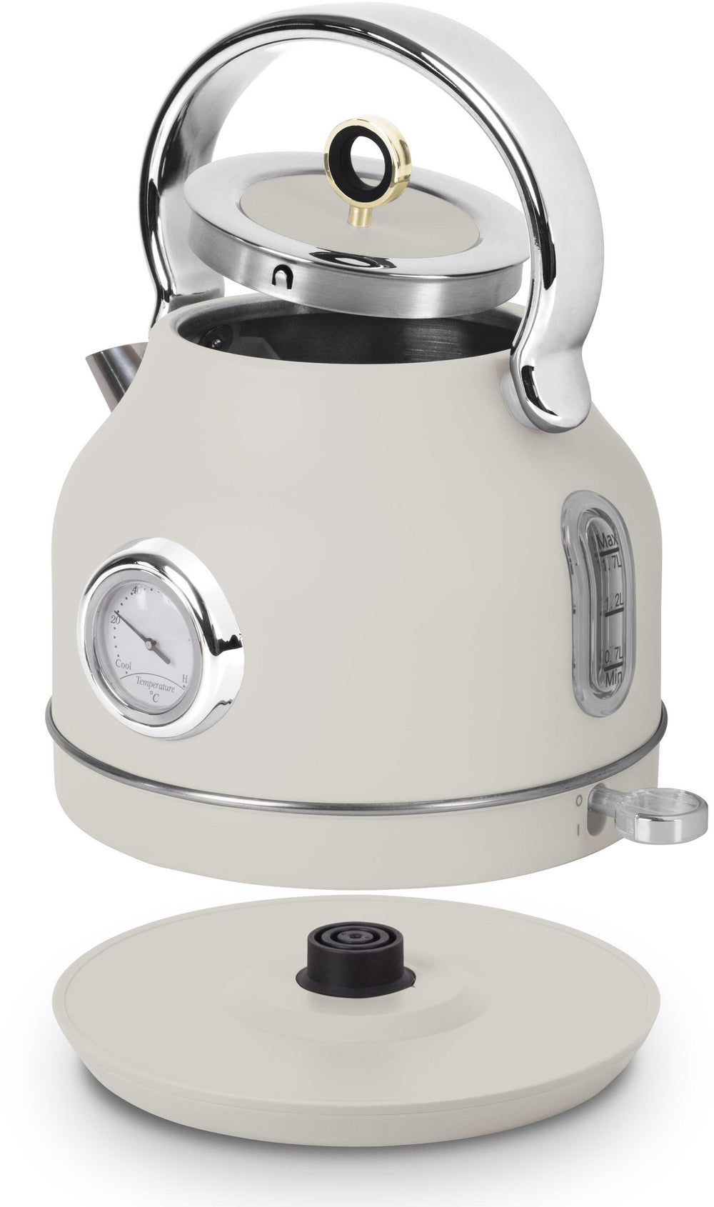 Bouilloire Électrique BerlingerHaus Mat Crème - avec Thermomètre - 1,7 L - 2200W