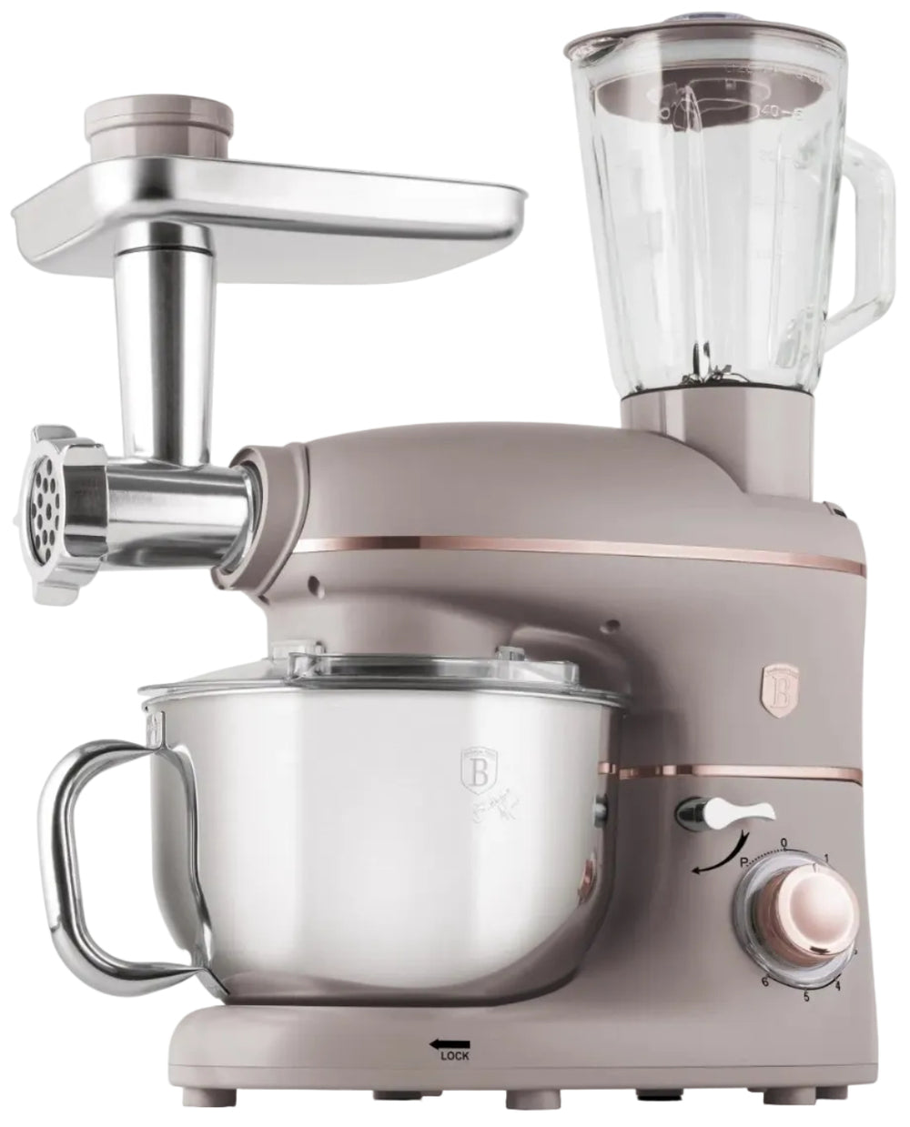 Robot de cuisine multifonction BerlingerHaus Taupe - 4-en-1 - 1500W