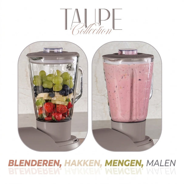 Robot de cuisine multifonction BerlingerHaus Taupe - 4-en-1 - 1500W
