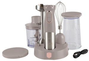 Mixeur plongeant sans fil BerlingerHaus taupe – 6-en-1 – 800 W