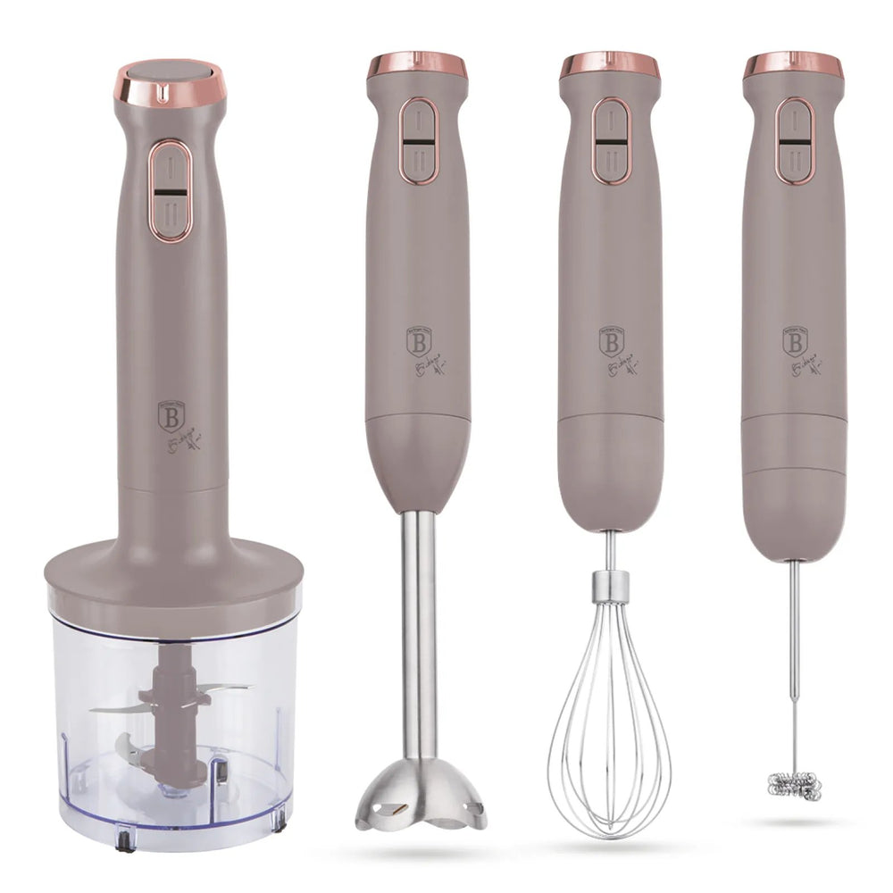 Mixeur plongeant BerlingerHaus mat taupe – 6-en-1 – 800 W