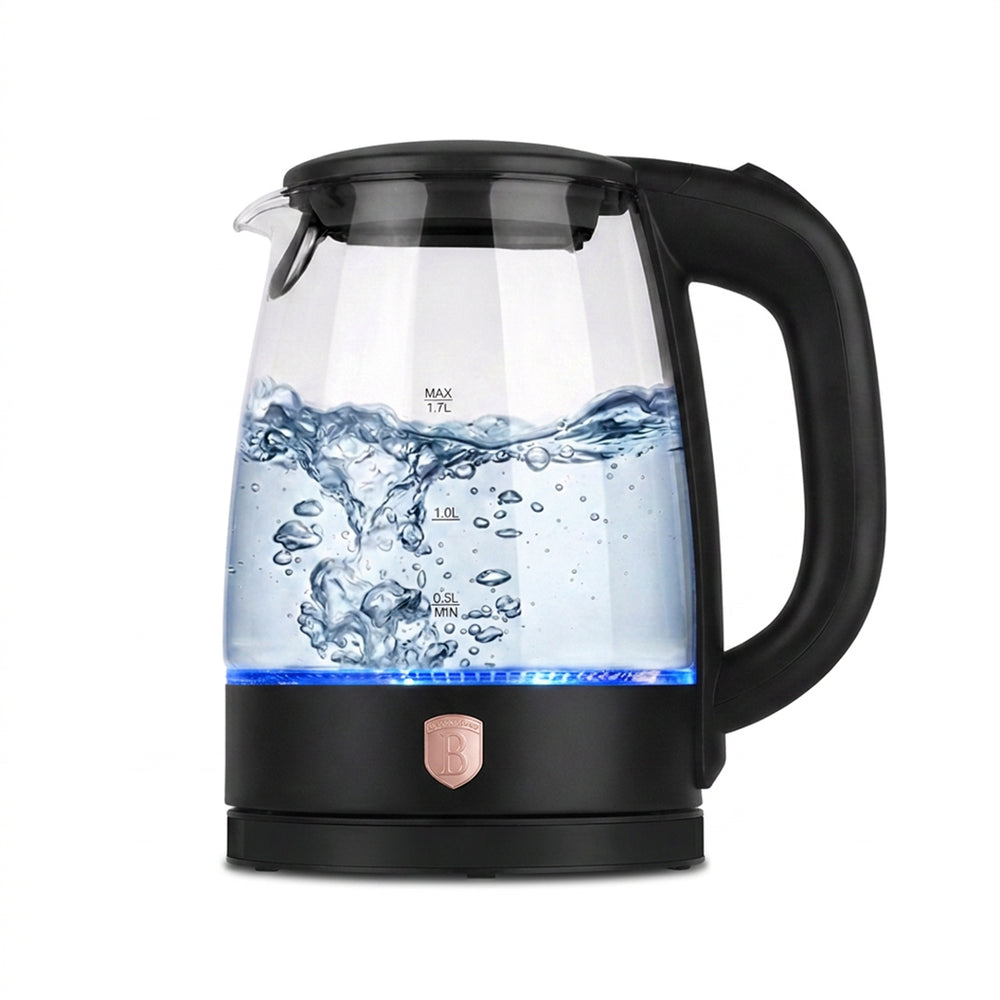 Bouilloire Électrique Verre BerlingerHaus Noir OR Rose - 1,7 L - 2200W
