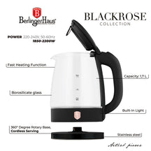 Bouilloire Électrique Verre BerlingerHaus Noir OR Rose - 1,7 L - 2200W