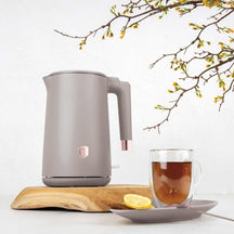 Bouilloire Électrique BerlingerHaus Double Paroi Taupe - 1,7 L - 1800W