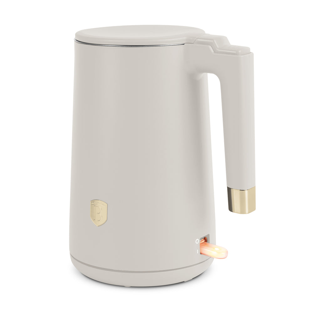 Bouilloire Électrique BerlingerHaus Double Paroi Mat Crème - 1.7 Litres - 1800W