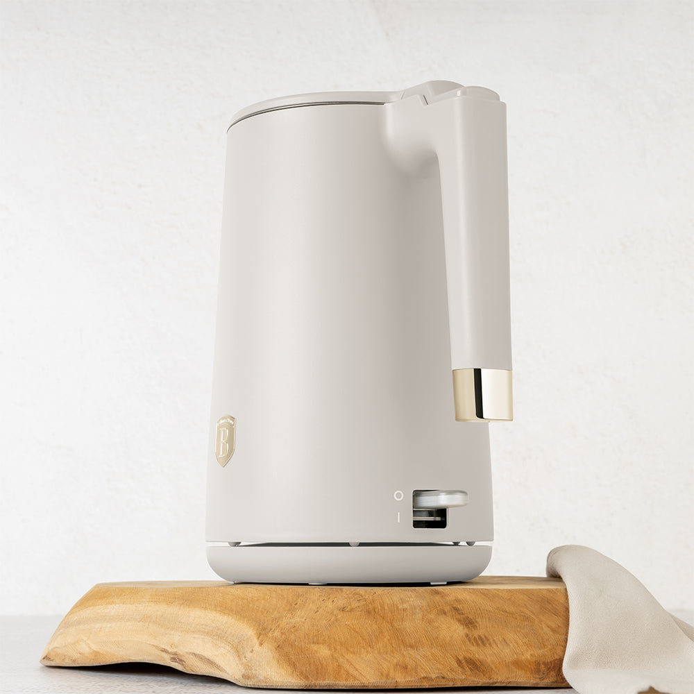 Bouilloire Électrique BerlingerHaus Double Paroi Mat Crème - 1.7 Litres - 1800W